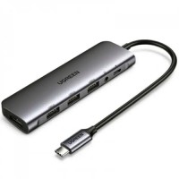 Хаб UGREEN CM136 USB-C Multifunction Adapter (Space Gray)(UGR-70495) (UGR-70495)