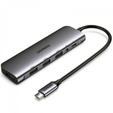 Хаб UGREEN CM136 USB-C Multifunction Adapter (Space Gray)(UGR-70495) (UGR-70495)