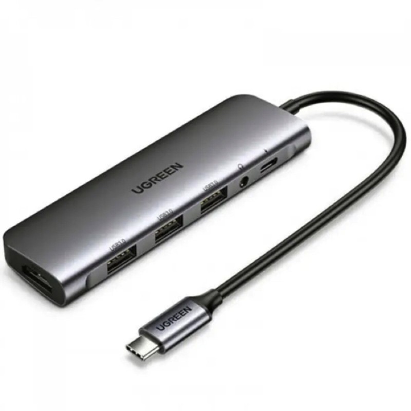 Хаб UGREEN CM136 USB-C Multifunction Adapter (Space Gray)(UGR-70495) (UGR-70495)