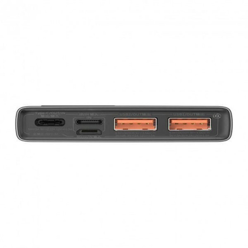 Зовнішній акумулятор Baseus Adaman Metal Digital Display Quick Charge Power Bank 10000mAh 22.5W Black (PPAD070001)