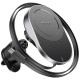 Тримач для мобільного з БЗП HOCO HW12 Guardian magnetic wireless fast charging car holder(air outlet) Black Gray (6942007613248)