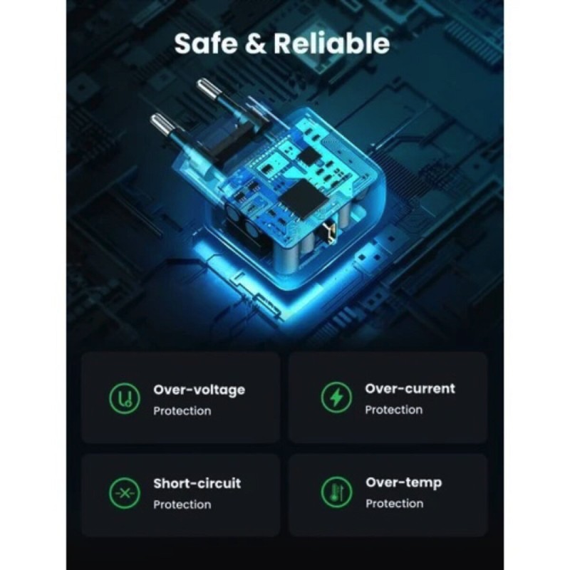 Зарядний пристрій UGREEN CD250 PD Fast Charger+USB Cable EU(UGR-50581) (UGR-50581)