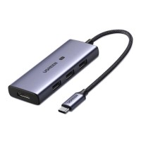 Хаб UGREEN CM500 USB-C to 3×USB 3.0+HDMI Multifunction Adapter (8K@30Hz）(UGR-50629) (UGR-50629)