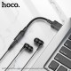 Аудiокабель HOCO LS37 Spirit transparent external sound card USB to 3.5mm Black (6942007612562)