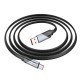 Кабель HOCO U119 USB to Type-C 5A, 1.2m, nylon, aluminum connectors, Black (6942007605007)