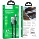 Кабель HOCO U119 USB to Type-C 5A, 1.2m, nylon, aluminum connectors, Black (6942007605007)