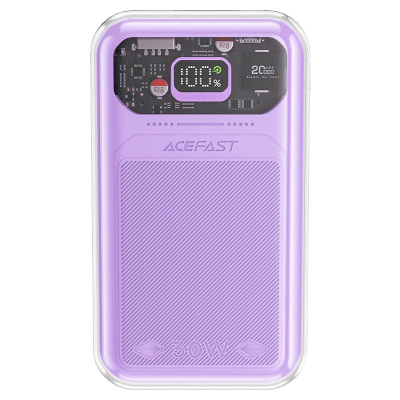 Зовнішній акумулятор ACEFAST M2-20000 Exploration series 30W fast charging power bank Purple Alfalfa (6974316282037)