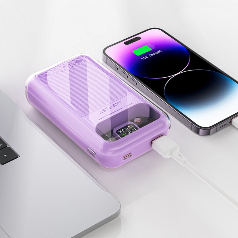 Зовнішній акумулятор ACEFAST M2-20000 Exploration series 30W fast charging power bank Purple Alfalfa (6974316282037)