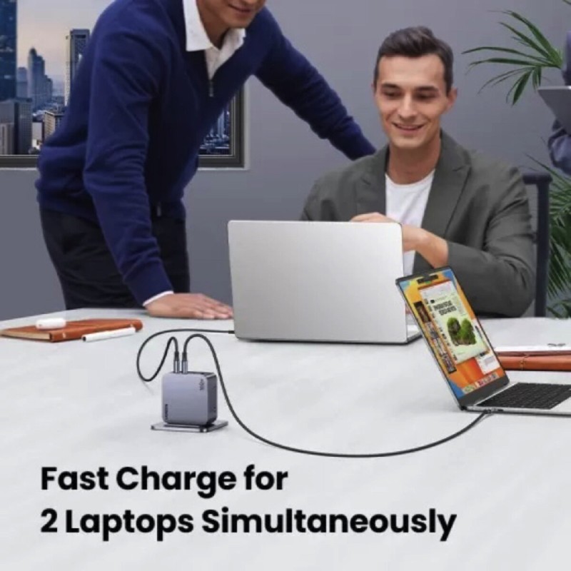 Зарядний пристрій UGREEN X763 Nexode Pro 160W 4-Port GaN Fast Charger Set EU(UGR-25877) (UGR-25877)