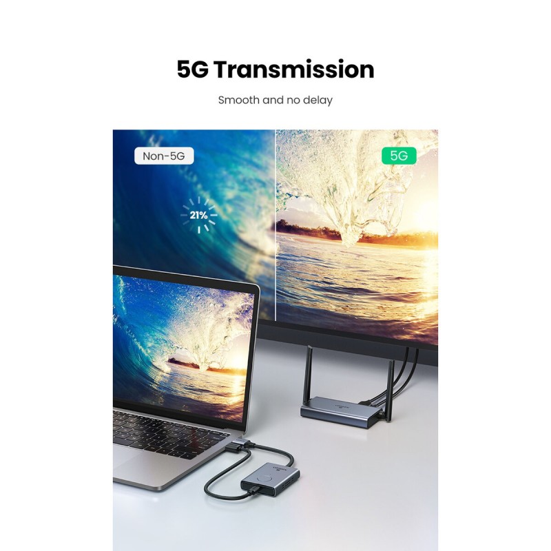 Безпровідний подовжувач UGREEN CM506 Wireless HDMI Extender Transmitter and Receiver 50m(UGR-50633A) (UGR-50633A)