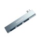 USB-hub ESSAGER (opp bag) Fengyang  3 in 1 Splitter Silver (EHBC03-FY10-P)