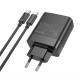 Мережевий зарядний пристрій HOCO C127A Intelligent four-port PD45W(1C3A) charger set(Type-C to Type-C) Black (6942007607940 )