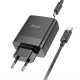Мережевий зарядний пристрій HOCO C127A Intelligent four-port PD45W(1C3A) charger set(Type-C to Type-C) Black (6942007607940 )