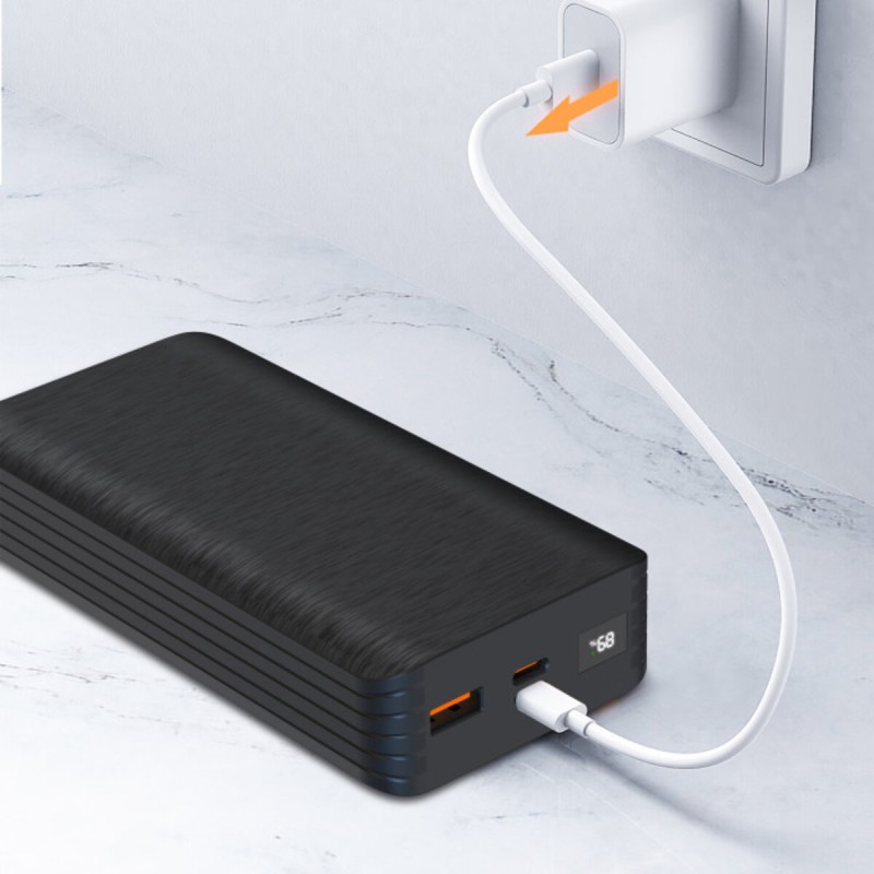 Зовнішній акумулятор XO PR144 20000mAh PD20W+QC 22.5W Black (6920680879304)