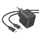 Мережевий зарядний пристрій HOCO CS13A Ocean single port PD20W charger set(Type-C to Type-C) Black (6942007603843 )