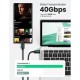 Кабель UGREEN US501 Thunderbolt 4 40Gbps 100W Data Cable 2m (Black)(UGR-60621) (UGR-60621)