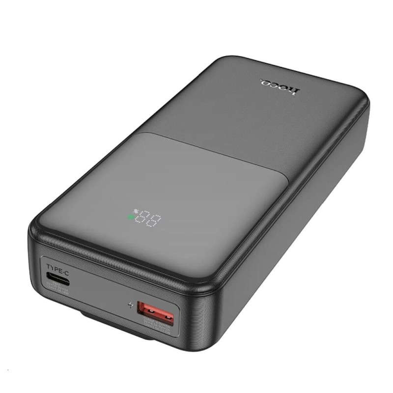 Зовнішній акумулятор HOCO J119A Sharp charger 22.5W+PD20 fully compatible power bank with digital display and cable(20000mAh) Black (6942007606110)