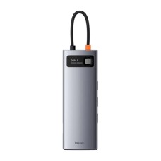 USB-Hub Baseus Metal Gleam Series 9-in-1 Multifunctional Type-C HUB Docking Station Space Gray（Type-C to HDMI*1+USB3.0*3+PD*1+RJ45*1+SD/TF*1+VGA*1) (CAHUB-CU0G)