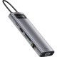 USB-Hub Baseus Metal Gleam Series 9-in-1 Multifunctional Type-C HUB Docking Station Space Gray（Type-C to HDMI*1+USB3.0*3+PD*1+RJ45*1+SD/TF*1+VGA*1) (CAHUB-CU0G)