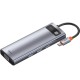 USB-Hub Baseus Metal Gleam Series 9-in-1 Multifunctional Type-C HUB Docking Station Space Gray（Type-C to HDMI*1+USB3.0*3+PD*1+RJ45*1+SD/TF*1+VGA*1) (CAHUB-CU0G)