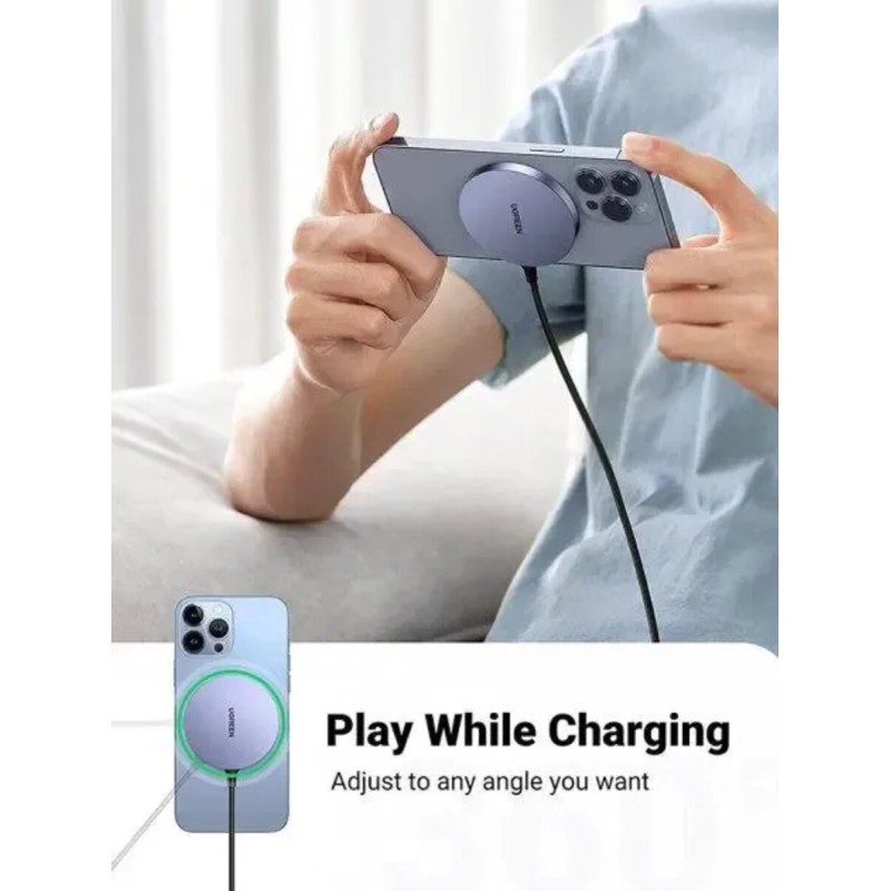 Бездротовий зарядний пристрій UGREEN CD245 Magnetic Wireless Charger 15W Max(UGR-30233) (UGR-30233)