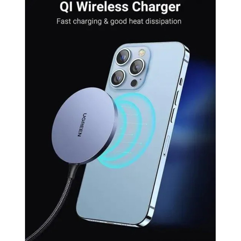 Бездротовий зарядний пристрій UGREEN CD245 Magnetic Wireless Charger 15W Max(UGR-30233) (UGR-30233)