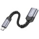 Кабель-перехідник HOCO UA24 Type-C male to USB female 3.0 converter Metal Gray (6942007608848 )