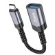Кабель-перехідник HOCO UA24 Type-C male to USB female 3.0 converter Metal Gray (6942007608848 )