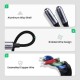Перехідник UGREEN AV144 USB Type C Male to 3.5mm 2 Female Audio Cable Space Gray 25cm(UGR-30732) (UGR-30732)