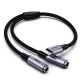 Перехідник UGREEN AV144 USB Type C Male to 3.5mm 2 Female Audio Cable Space Gray 25cm(UGR-30732) (UGR-30732)