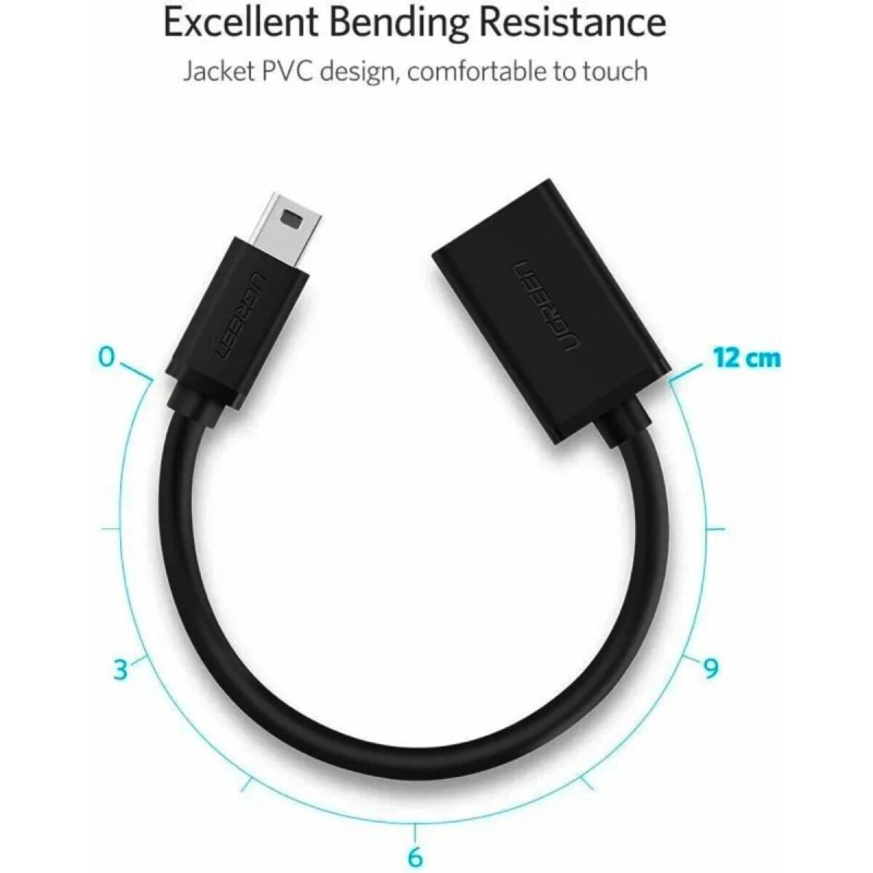 Перехідник UGREEN US249 Mini USB Male to USB Female OTG Cable(UGR-10383) (UGR-10383)