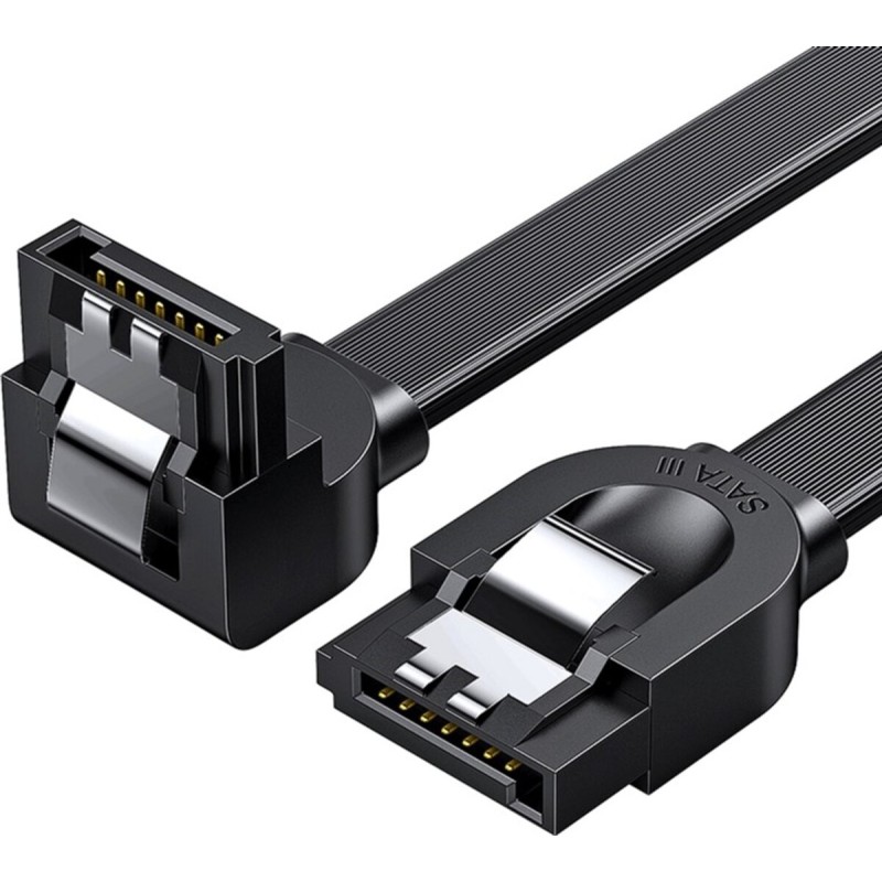 Кабель UGREEN US217 Angled SATA 3 Data Cable 0.5m (Black)(UGR-30797) (UGR-30797)