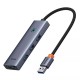 USB-Hub Baseus UltraJoy Series 4-Port HUB Space Grey（USBA to USB3.0*4） (B0005280A813-02)