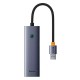 USB-Hub Baseus UltraJoy Series 4-Port HUB Space Grey（USBA to USB3.0*4） (B0005280A813-02)