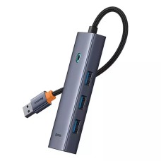 USB-Hub Baseus UltraJoy Series 4-Port HUB Space Grey（USBA to USB3.0*4） (B0005280A813-02)