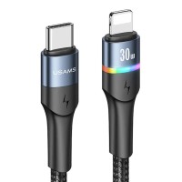 Кабель Usams US-SJ538 U76 Type-C to Lightning PD 20W Fast Charging & Data Cable 1.2m Black (SJ538USB01)