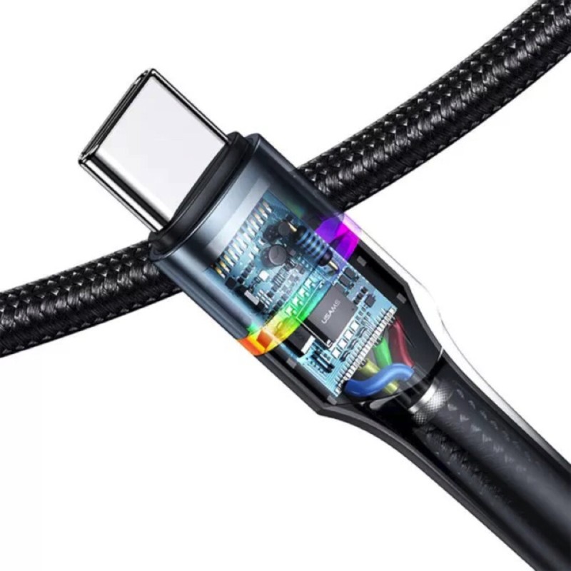 Кабель Usams US-SJ538 U76 Type-C to Lightning PD 20W Fast Charging & Data Cable 1.2m Black (SJ538USB01)