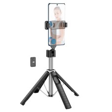 Селфі-монопод HOCO K18 Wave four-leg live broadcast holder Black (6931474770707)