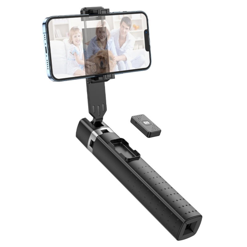Селфі-монопод HOCO K18 Wave four-leg live broadcast holder Black (6931474770707)