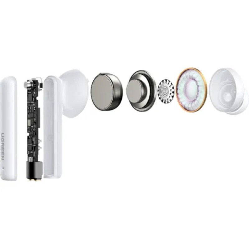 Бездротові навушники UGREEN WS106 HiTune T3 Active Noise-Cancelling Wireless Earbuds (White)(UGR-90206) (UGR-90206)