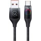 Кабель Usams US-SJ636 6A Type-C Fast Charging & Data Cable with Colorful Light --XM Series (SJ636USB01)