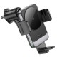 Тримач для мобiльного з БЗП HOCO HW13 Speed wireless fast charging car holder(air outlet) Black Metal Gray (6942007617611 )