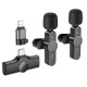 Мікрофон-петличка BOROFONE BFK12 Trophy lavalier wireless digital microphone(iP/Type-C) Black (6941991106408)