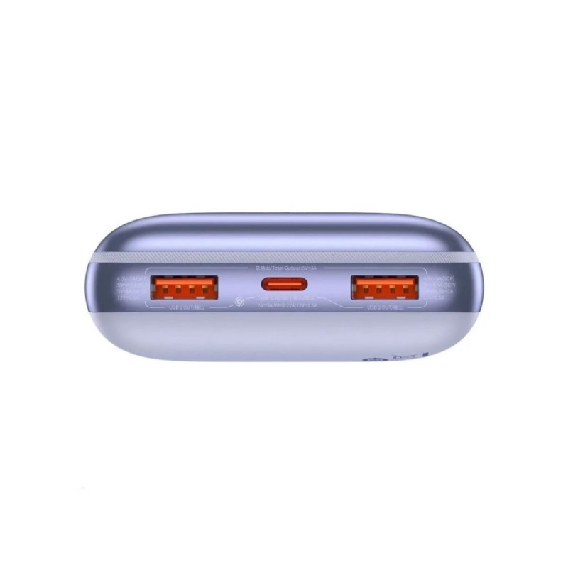 Зовнішній акумулятор Baseus Bipow Pro Digital Display Fast Charge Power Bank 20000mAh 22.5W Purple (PPBD030005)