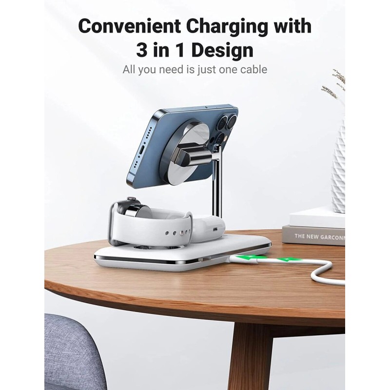 Бездротовий зарядний пристрій UGREEN CD278 3-in-1 Wireless Charger (UGR-90326) (UGR-90326)
