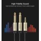 Аудіо кабель UGREEN AV126 3.5mm TRS to Dual 6.35mm TS Audio Cable 2m (Gray)(UGR-10615) (UGR-10615)