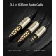 Аудіо кабель UGREEN AV126 3.5mm TRS to Dual 6.35mm TS Audio Cable 2m (Gray)(UGR-10615) (UGR-10615)