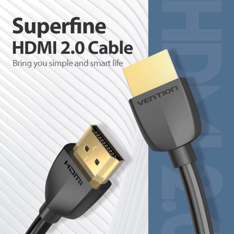Кабель Тонкий HDMI Vention Slim Portable HDMI 2,0 - 3M. Black (AAIBI)