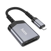 Кардрідер HOCO UA25 2-in-1 card reader iP Metal Gray (6942007608855 )