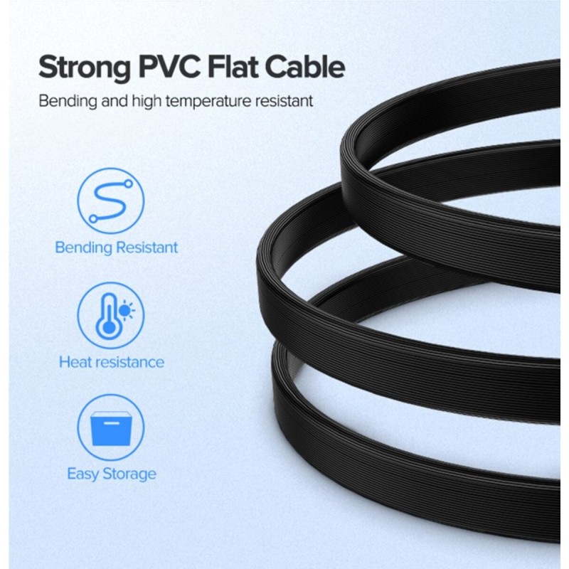 Кабель UGREEN US217 SATA 3 Data Cable 0.5m (Black)(UGR-30796) (UGR-30796)